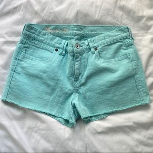 Madewell mint color shorts size 27